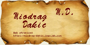 Miodrag Dakić vizit kartica